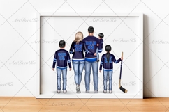 Hockey Family clipart: &quot;HOCKEY CLIPART&quot; Hockey jerseys PNG Product Image 3
