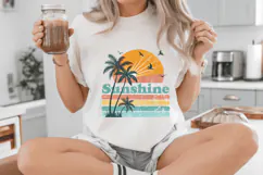 Sunshine Summer PNG, Retro Beach PNG Sublimation Design Product Image 4
