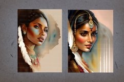 Desi art, Indian woman illustration 14 PNG Product Image 4