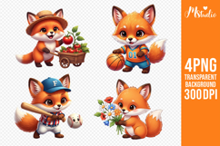 Cute Fox Sports &amp; Garden PNG Kids Sublimation Product Image 1