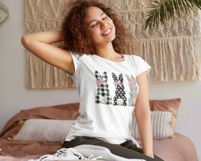 Checkered Patchwork Easter Bunny Png, Coquette Easter Bunny Product Image 3