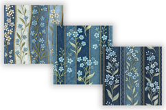Forget Me Not Jeans Seamless Pattern Bundle, Blue Denim Product Image 4