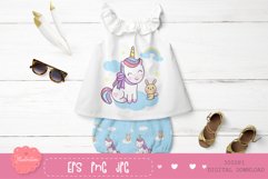 Cute Unicorn seamless pattern digital paper kawaii clipart Product Image 6