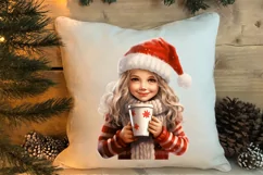 Christmas Little Girl Clipart Sublimation, Christmas PNG Product Image 4