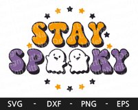 Stay Spooky svg, Halloween png, Retro svg, Ghost svg Product Image 5