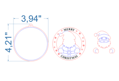 Santa Christmas Sign SVG laser cut files for Glowforge Product Image 4