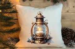 Cute Silver Christmas Watercolor Clipart, Christmas SVG Product Image 4