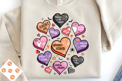 Candy Hearts Halloween PNG, Halloween SVG Design, Halloween Product Image 1