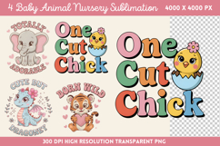 Baby Animal Nursery Sublimation PNG Product Image 1