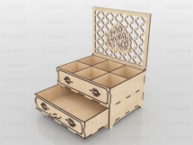Chest Of Drawers Laser Cut Box Svg Files, Jewelry Box Files Product Image 4