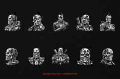 10 Bundle Dark Art Terminator Robot cyborg Engine Skull Product Image 6