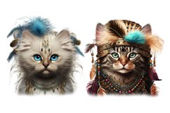 10 Boho Cats png clipart Product Image 4