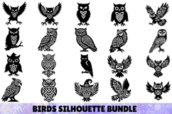 158 Birds &amp; Insects Silhouettes Stencil Mega bundle SVG Product Image 4
