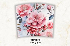 Peony Flowers Tumbler Wrap| Flower Tumbler Sublimation Product Image 4