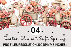 Easter Clipart Soft Spring Easter Spring PNG Product Image 1