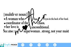 Mother Definition SVG | Mother&#039;s Day SVG Design Product Image 1