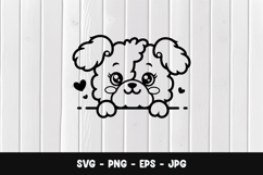 Cute kawaii puppy svg design Product Image 1