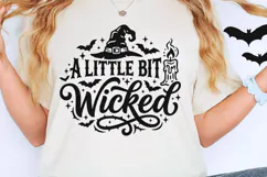 A Little Bit Wicked Svg, Halloween Witch Svg, Witch Hat Svg. Product Image 5
