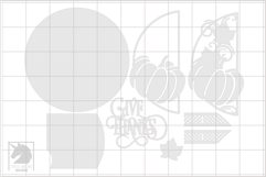 Give Thanks Door Hanger SVG | Pumpkin Wood Round Sign SVG Product Image 2