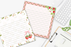 Cute Strawberry Printable Notepad Pages | Fun Stationery Product Image 4
