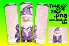 Holiday Gnome Sublimation Tumbler Wrap Christmas Design Product Image 1