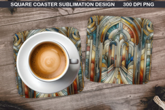 Christmas Coaster Sublimation, Christmas Coaster PNG Design Product Image 1