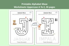 26 Page Printable Alphabet Maze Worksheets Product Image 4