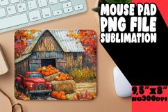 Rustic Fall Truck Mouse Pad Print PNG Product Image 1