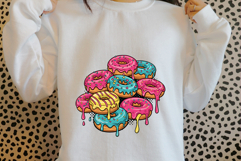 Dripping Glaze Donuts Sublimation Design 300DPI PNG - Sweet Product Image 2