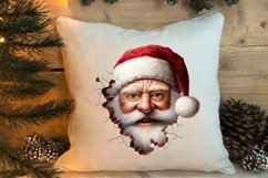 Watercolor Peeking Santa and Snowman Clipart, Christmas PNG Product Image 4