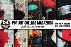 Pop Art Collage Magazines Journal Paper PNG Product Image 1