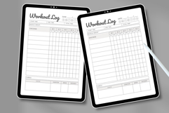 Daily Workout Log Planner Template Editable Canva Fitness Product Image 4
