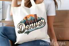 Denver PNG, Vintage Mile High City Mountain Sublimation Product Image 4