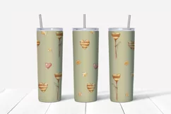 Cute gnomes and sunflowers Skinny tumbler wrap design Product Image 6
