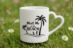 Meet Me at the Beach SVG Design, Summer & Beach SVG Design Product Image 4