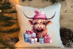 Cute Pink Christmas Animals Clipart Sublimation Product Image 4