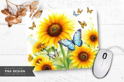 Serene Pastel Garden Mouse Pad PNG Design Product Image 1