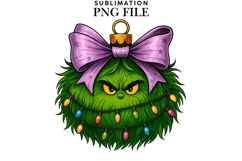 Green Christmas decoration png design for T-shirts Product Image 1