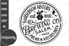 Farmhouse Halloween PNG SVG, Halloween Round Sign SVG Product Image 1
