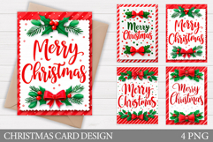 Merry Christmas Card Design. Christmas Card Printable Product Image 1