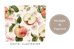 Red Apples Tumbler Wrap Design, Fruits Tumbler Sublimation Product Image 4