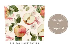 Red Apples Tumbler Wrap Design, Fruits Tumbler Sublimation Product Image 4