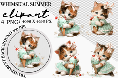 Whimsical Summer Watercolor Clipart PNG Product Image 2