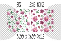 Peonies digital paper. Botanical flower paper pattern Product Image 7