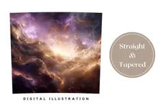 Purple Tumbler Wrap, Cosmic Sky Tumbler Sublimation Product Image 4