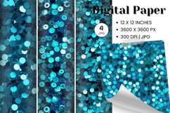 Blue glitter Background Wallpaper Sparkles Digital Paper_83 Product Image 1