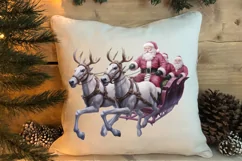 Christmas Purple Santa Claus Sublimation, Christmas PNG Product Image 4