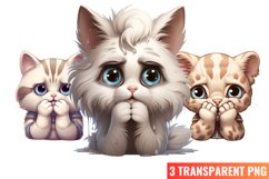 Sad Cats Sublimation Clipart, Sad Cats Sublimation Product Image 1