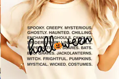 Halloween Words PNG SVG, Spooky Season SVG, Halloween SVG Product Image 4