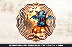 Halloween Bat Wind Spinner Sublimation Design Product Image 1